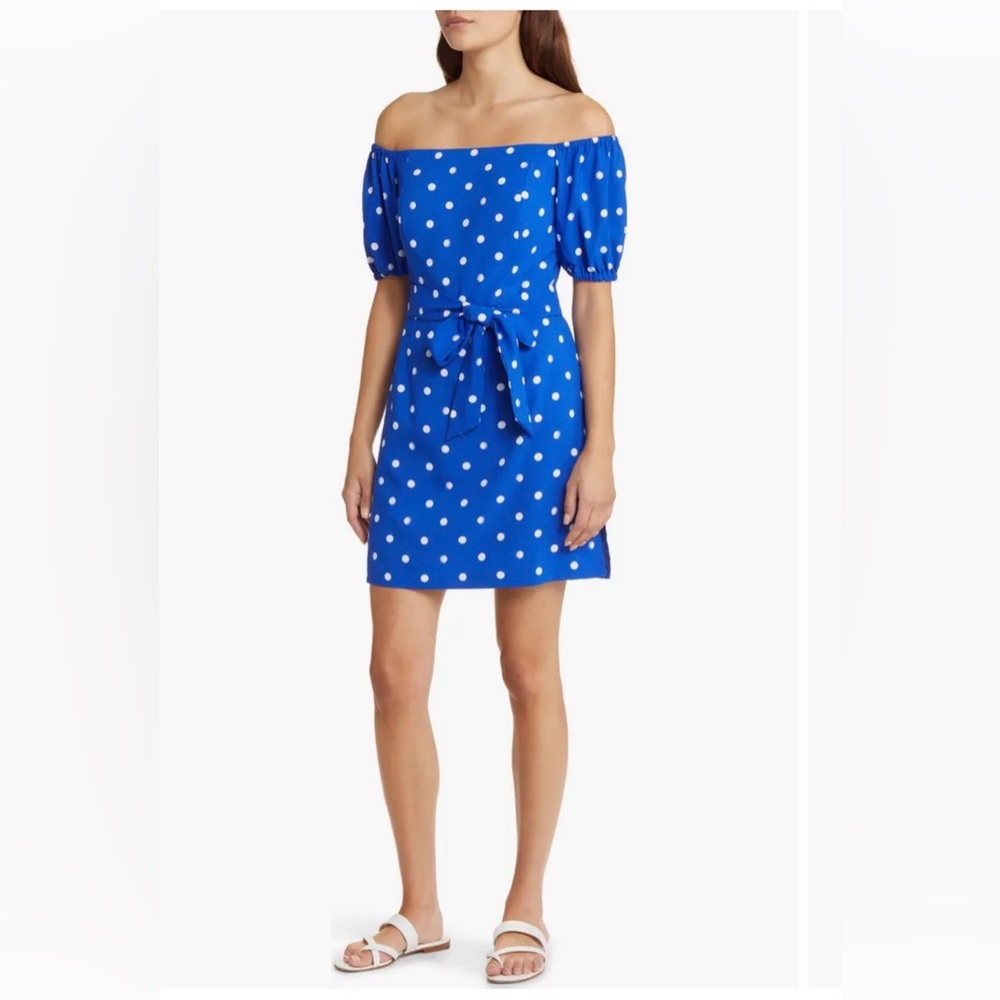Jada polka dot off the shoulder romper Lilly Pulitzer size 8